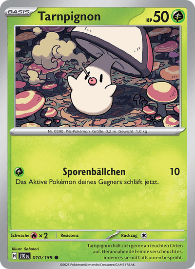 Tarnpignon 010/159 Reisegefährten Pokémon Karte