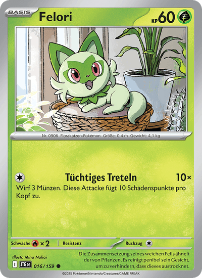 Felori 016/159 Reisegefährten Pokémon Karte