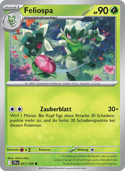 Feliospa 017/159 Reisegefährten Pokémon Karte