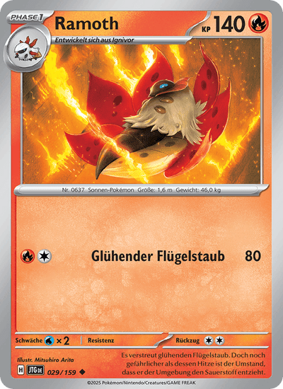 Ramoth 029/159 Reisegefährten Pokémon Karte