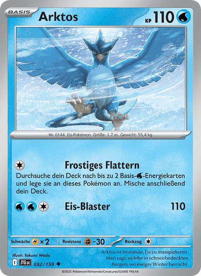 Arktos 032/159 Reisegefährten Pokémon Karte