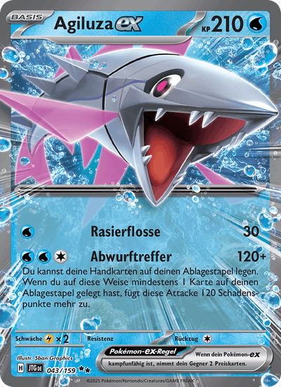 Agiluza-ex 043/159 Reisegefährten Pokémon Karte