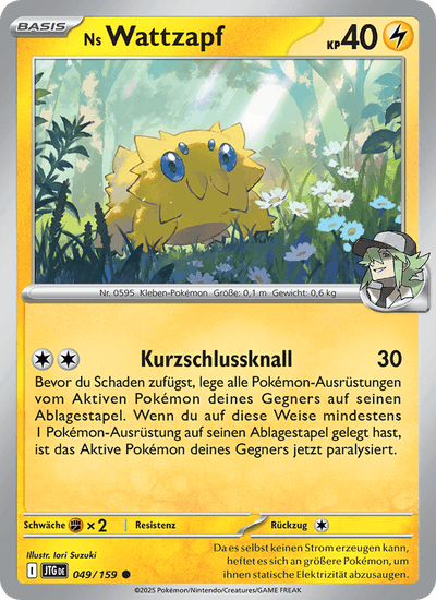 Ns Wattzapf 049/159 Reisegefährten Pokémon Karte