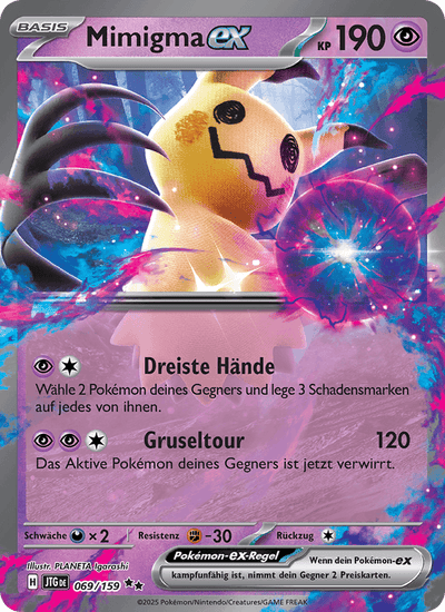 Mimigma-ex 069/159 Reisegefährten Pokémon Karte