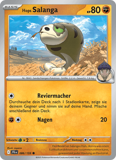 Hops Salanga 086/159 Reisegefährten Pokémon Karte