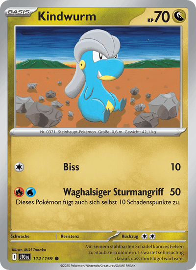 Kindwurm 112/159 Reisegefährten Pokémon Karte