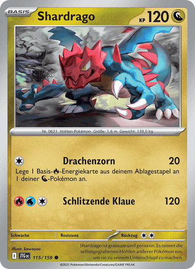 Shardrago 115/159 Reisegefährten Pokémon Karte