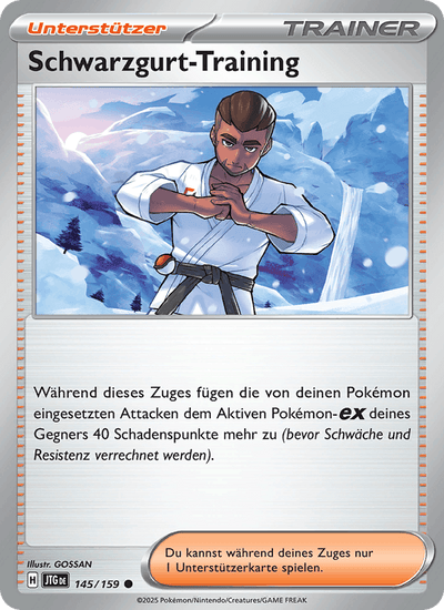 Schwarzgurt-Training 145/159 Reisegefährten Pokémon Karte
