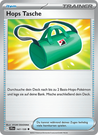 Hops Tasche 147/159 Reisegefährten Pokémon Karte