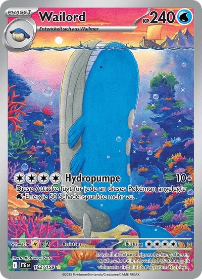 Wailord 162/159 Reisegefährten Pokémon Karte