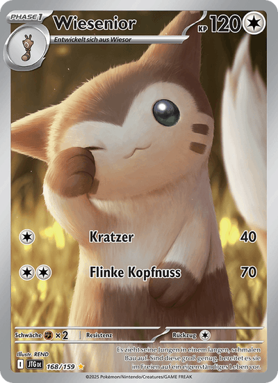 Wiesenior 168/159 Reisegefährten Pokémon Karte