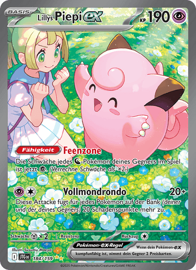 Lillys Piepi-ex 184/159 Reisegefährten Pokémon Karte