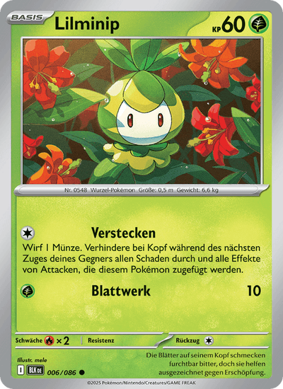 Lilminip 006/086 Schwarze Blitze Pokémon Karte