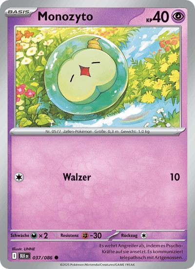 Monozyto 037/086 Schwarze Blitze Pokémon Karte