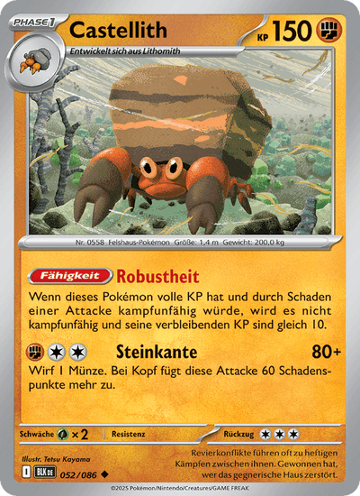 Castellith 052/086 Schwarze Blitze Pokémon Karte