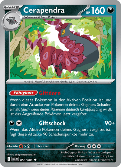 Cerapendra 056/086 Schwarze Blitze Pokémon Karte