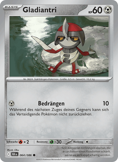 Gladiantri 064/086 Schwarze Blitze Pokémon Karte