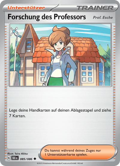 Forschung des Professors 085/086 Schwarze Blitze Pokémon Karte