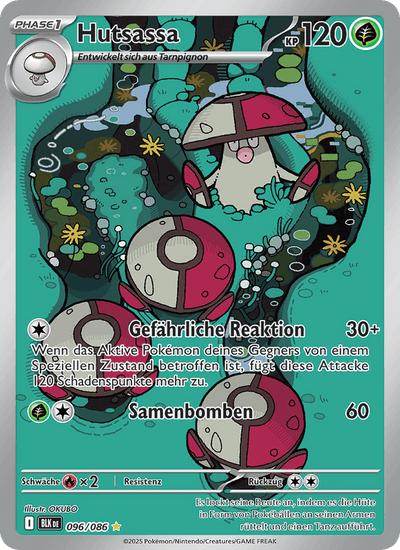 Hutsassa 096/086 Schwarze Blitze Pokémon Karte