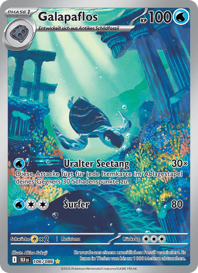 Galapaflos 106/086 Schwarze Blitze Pokémon Karte