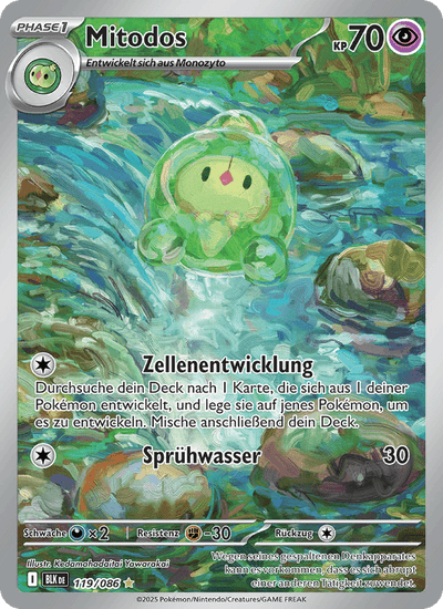 Mitodos 119/086 Schwarze Blitze Pokémon Karte
