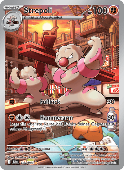 Strepoli 126/086 Schwarze Blitze Pokémon Karte