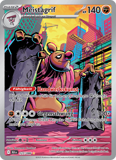 Meistagrif 127/086 Schwarze Blitze Pokémon Karte