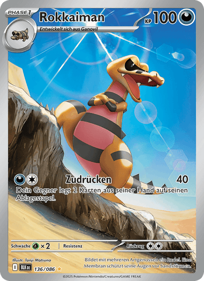 Rokkaiman 136/086 Schwarze Blitze Pokémon Karte