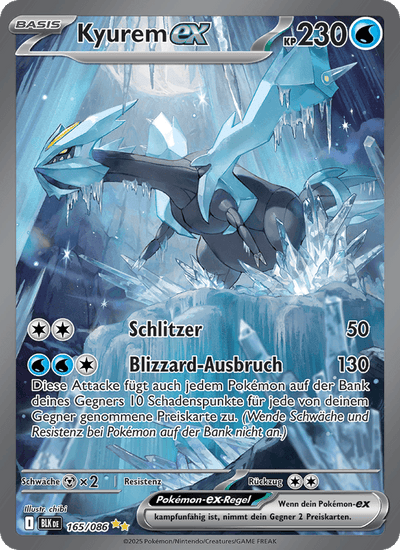 Kyurem-ex 165/086 Schwarze Blitze Pokémon Karte