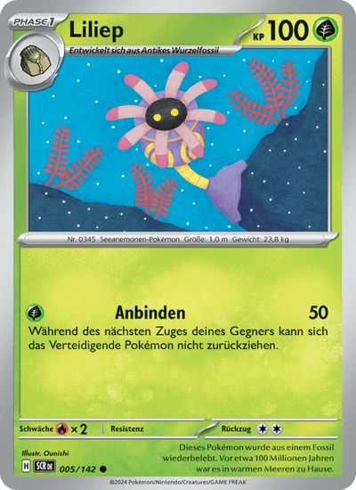 Liliep 005/142 Stellarkrone Pokémon Karte