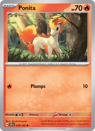 Ponita 019/142 Stellarkrone Pokémon Karte