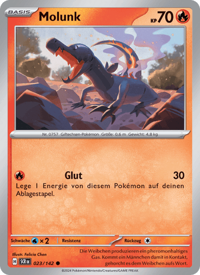 Molunk 023/142 Stellarkrone Pokémon Karte