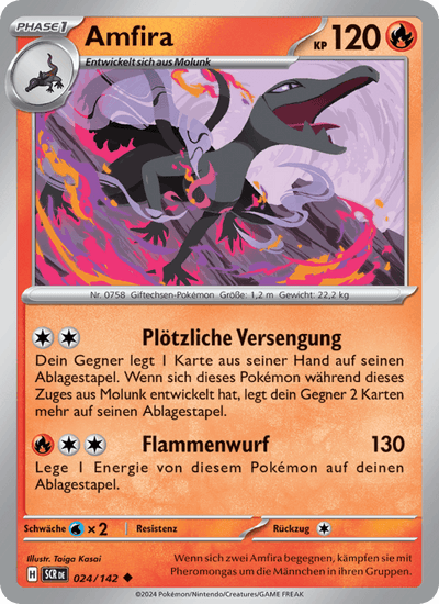 Amfira 024/142 Stellarkrone Pokémon Karte