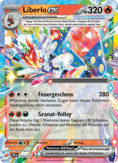 Liberlo-ex 028/142 Stellarkrone Pokémon Karte