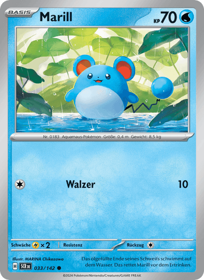 Marill 033/142 Stellarkrone Pokémon Karte