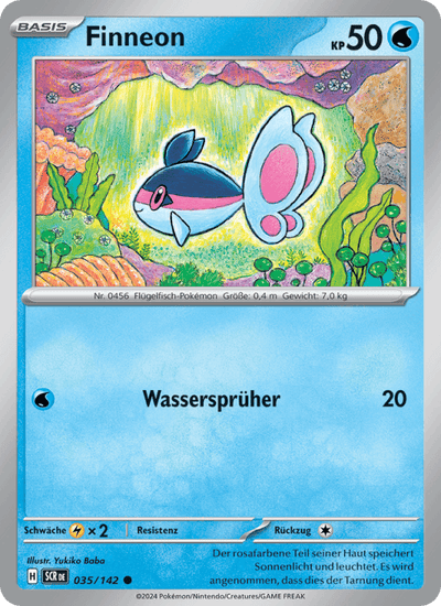 Finneon 035/142 Stellarkrone Pokémon Karte
