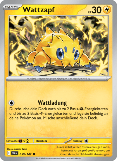 Wattzapf 050/142 Stellarkrone Pokémon Karte