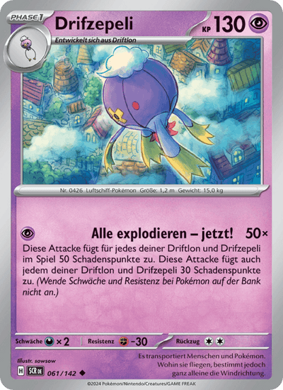 Drifzepeli 061/142 Stellarkrone Pokémon Karte