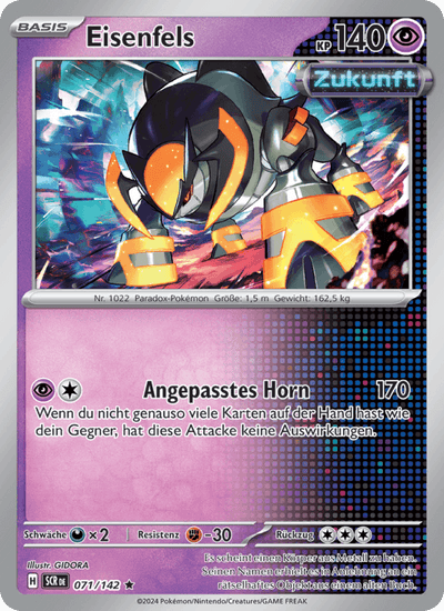 Eisenfels 071/142 Stellarkrone Pokémon Karte