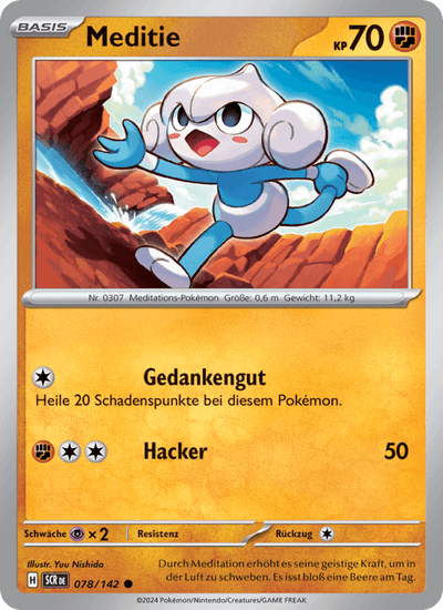 Meditie 078/142 Stellarkrone Pokémon Karte