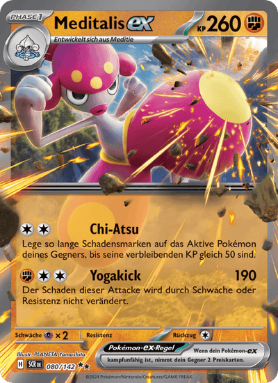Meditalis-ex 080/142 Stellarkrone Pokémon Karte