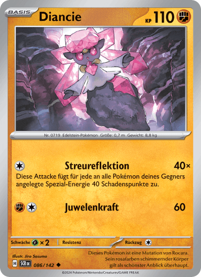 Diancie 086/142 Stellarkrone Pokémon Karte