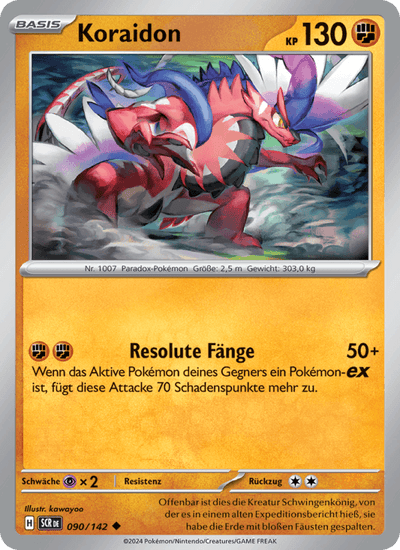 Koraidon 090/142 Stellarkrone Pokémon Karte