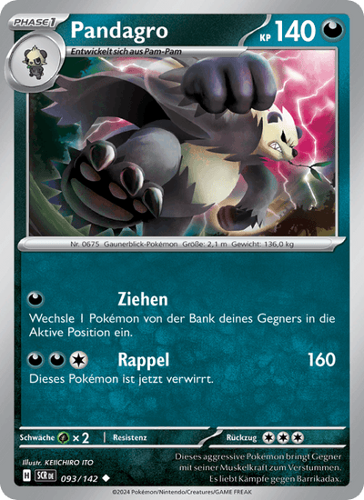 Pandagro 093/142 Stellarkrone Pokémon Karte