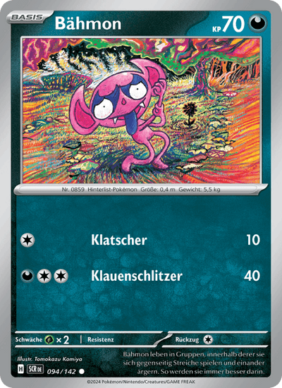 Bähmon 094/142 Stellarkrone Pokémon Karte