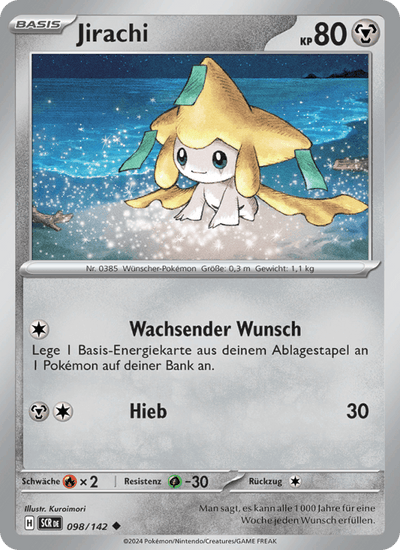Jirachi 098/142 Stellarkrone Pokémon Karte