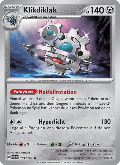 Klikdiklak 101/142 Stellarkrone Pokémon Karte