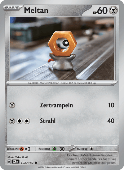 Meltan 102/142 Stellarkrone Pokémon Karte