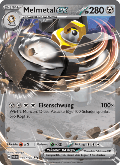 Melmetal-ex 105/142 Stellarkrone Pokémon Karte