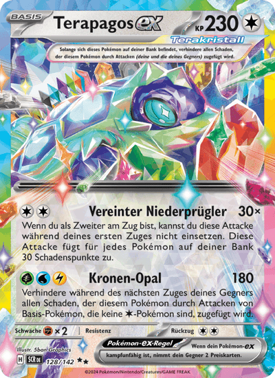 Terapagos-ex 128/142 Stellarkrone Pokémon Karte